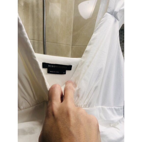 BCBG White Dress Sleeveless Size 0 - Picture 7 of 11